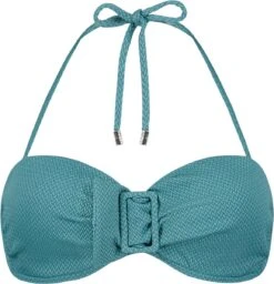 Beachlife Brittany Blue Bandeau Bikinitop Met Voorgevormde Cups En Beugel - Dames - Maat 85C