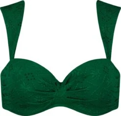 Beachlife Green Embroidery Dames Bikinitopje - Maat C40