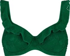 Beachlife Green Embroidery Dames Bikinitopje - Maat E40