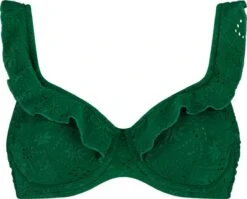 Beachlife Green Embroidery Dames Bikinitopje - Maat F44