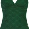 Beachlife Green Embroidery Dames Badpak - Maat D40