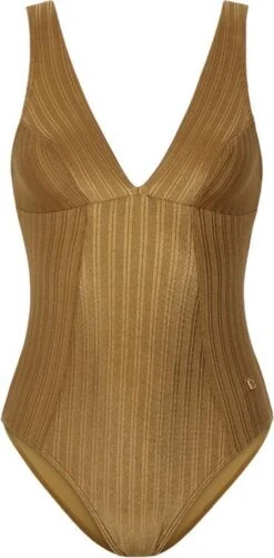 Beachlife Dull Gold V-hals Badpak - Dames - Maat 36F